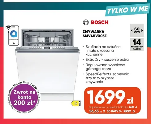 Zmywarka SMV4HVX03E Bosch promocja w Max Elektro