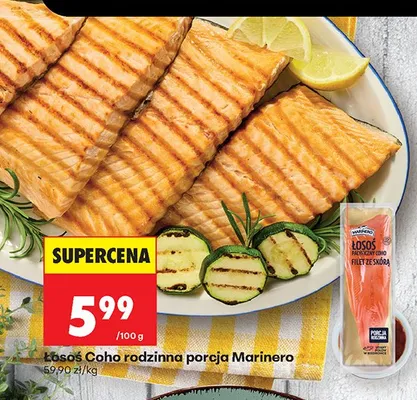 Łosoś Coho rodzinna porcja Marinero promocja w Biedronka