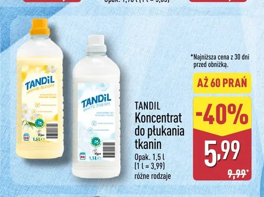 Koncentrat do płukania tkanin Jasmin Bloom Tandil promocja w Aldi