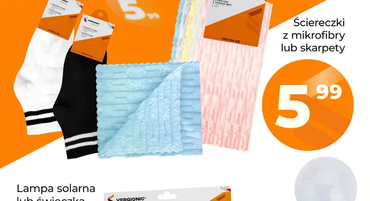 Ściereczki z mikrofibry Vergionic 5-pak promocja w POLOmarket