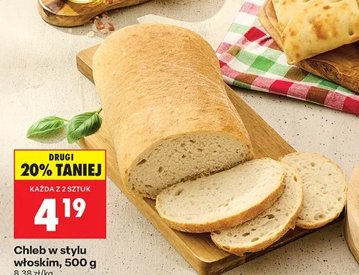 Chleb w stylu włoskim promocja w Biedronka