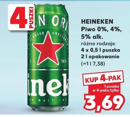 Piwo  0,5 l promocja w Kaufland