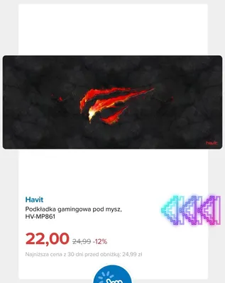 Podkładka gamingowa pod mysz Havit HV-MP861 promocja w Smyk