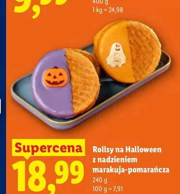 Rollsy na Halloween z nadzieniem marakuja-pomarańcza promocja w Lidl