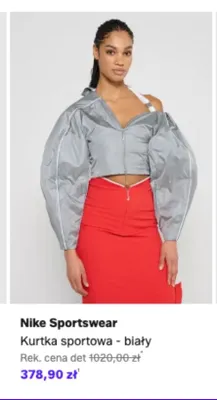 Kurtka sportowa biały Nike Sportswear promocja w Lounge by Zalando