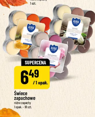 Świece zapachowe Aura promocja w POLOmarket