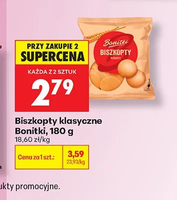 Biszkopty klasyczne Bonitki promocja w Biedronka