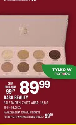 Paleta cieni Złota Aura Daso Beauty promocja w Drogerie Natura