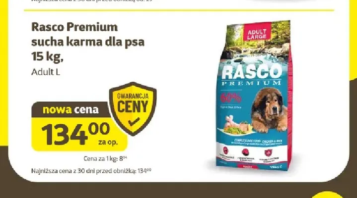 Rasco Premium sucha karma dla psa Adult L promocja w Super Zoo