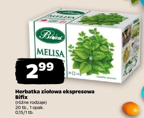 Herbatka ziołowa melisa Bifix promocja w Netto