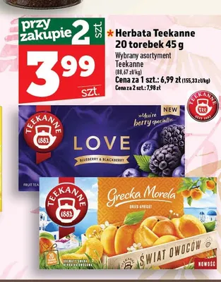 Herbata Teekanne Grecka Morela promocja w TOPAZ