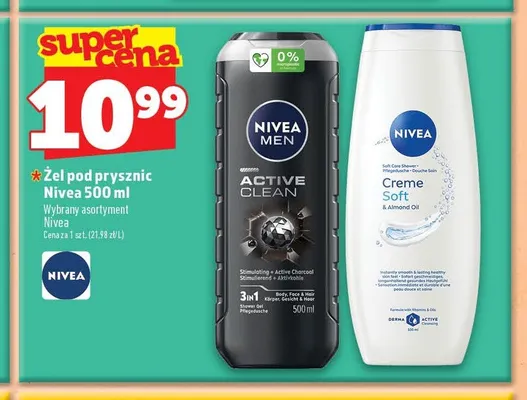 Żel pod prysznic Nivea Creme Soft promocja w TOPAZ