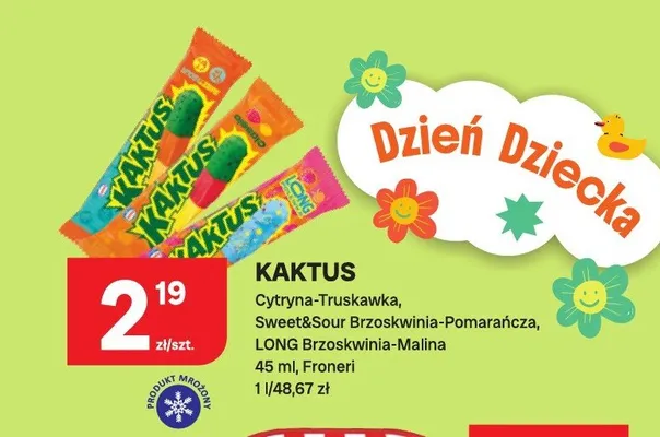 Lody Kaktus LONG Brzoskwinia-Malina promocja w Chorten
