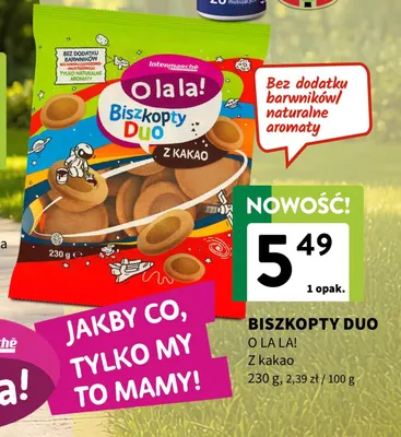 Biszkopty Duo z kakao O La La! Intermarché promocja w Intermarche