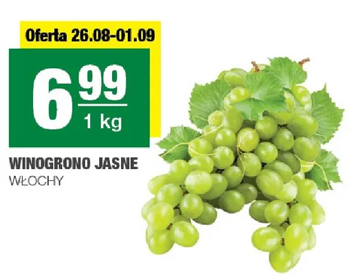 Winogrono jasne Włochy promocja w SPAR