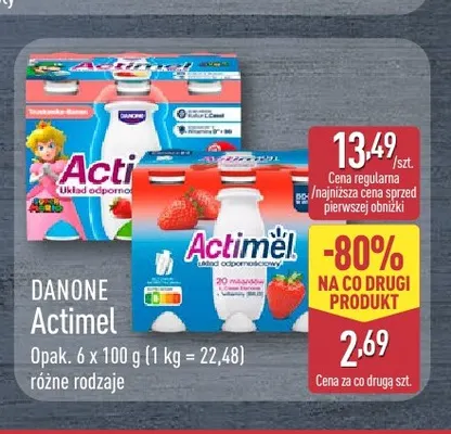 Napój jogurtowy Danone Actimel 6-pak promocja w Aldi