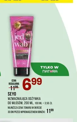 Wzmacniająca odżywka do włosów Seyo promocja w Drogerie Natura