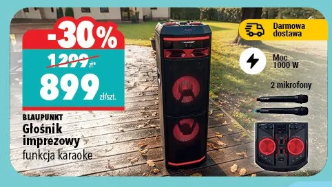 Głośnik imprezowy funkcja karaoke promocja w Biedronka Home