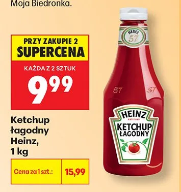 Ketchup łagodny Heinz promocja w Biedronka
