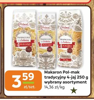 Makaron Pol-mak tradycyjny 4-jaj promocja w Społem Częstochowa