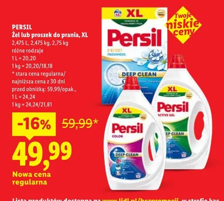 Proszek do prania Persil XL promocja w Lidl