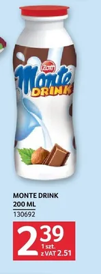 Napój mleczny Zott Monte Drink promocja w Selgros
