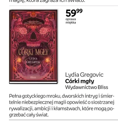 Książka Córki mgły Lydia Gregovic promocja w Empik