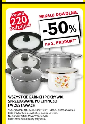 Garnki i pokrywki sprzedawane pojedynczo i w zestawach promocja w Selgros