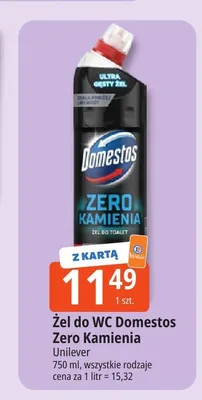 Żel do WC Domestos Zero Kamienia promocja w Leclerc