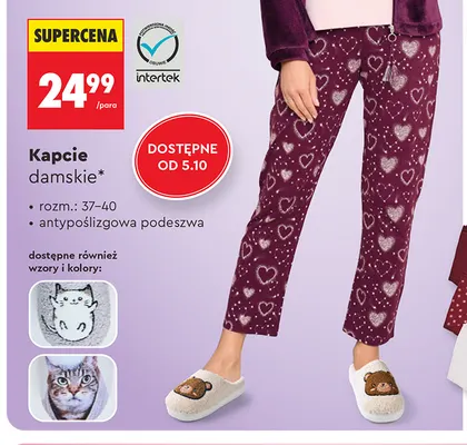 Kapcie damskie promocja w Biedronka