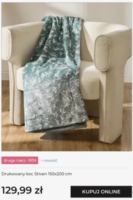 Koc drukowany Stiven 150x200 cm promocja w home&you