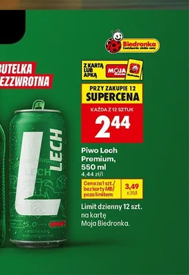 Piwo Lech Premium promocja w Biedronka