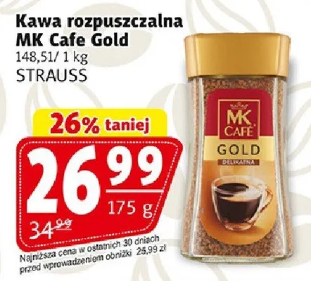 Kawa rozpuszczalna MK Cafe Gold promocja w Prim Market