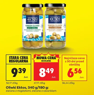 Oliwki zielone z migdałami promocja w Biedronka