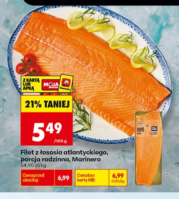 Filet z łososia atlantyckiego porcja rodzinna Marinero promocja w Biedronka