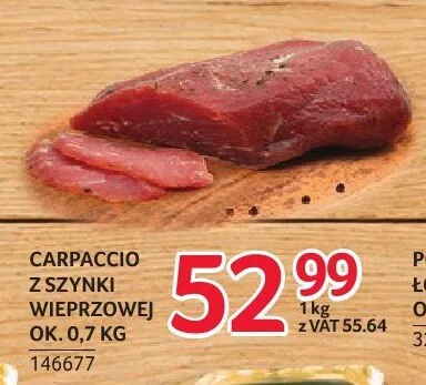 Carpaccio z szynki wieprzowej ZMB Białystok promocja w Selgros