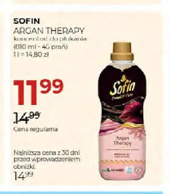 Koncentrat do płukania Sofin Argan Therapy promocja w Drogerie Jawa