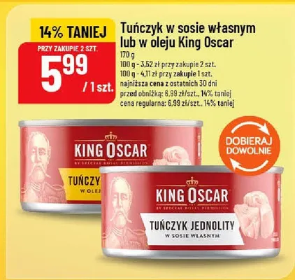 Tuńczyk w sosie własnym lub w oleju promocja w POLOmarket