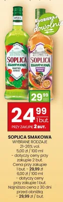Wódka Soplica Smakowa Egzotyczna Marakuja Papaja 21-26% promocja w Twój Market