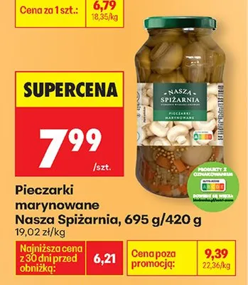 Pieczarki marynowane promocja w Biedronka