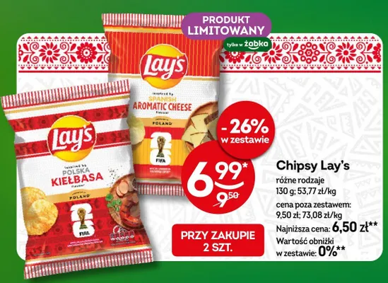 Chipsy Lay's różne rodzaje promocja w Żabka