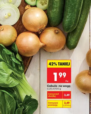 Cebula na wagę promocja w Biedronka