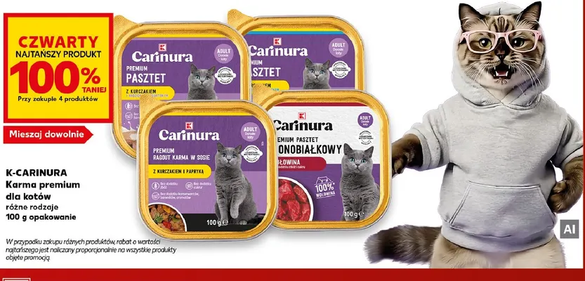 Karma premium dla kotów K-Carinura promocja w Kaufland
