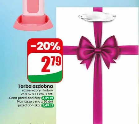 Torba ozdobna 23x32x11cm promocja w Dino
