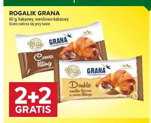 Rogalik Grana kakaowy promocja w Stokrotka