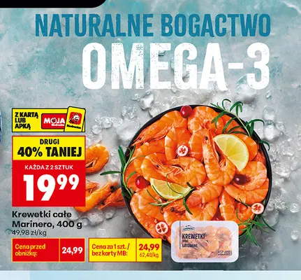 Krewetki całe Marinero promocja w Biedronka