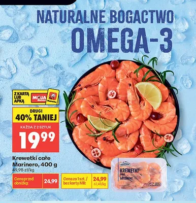 Krewetki całe Marinero promocja w Biedronka