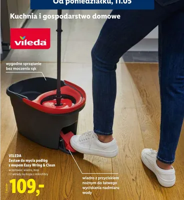Zestaw do mycia podłóg z mopem Vileda Easy Wring & Clean promocja w Lidl