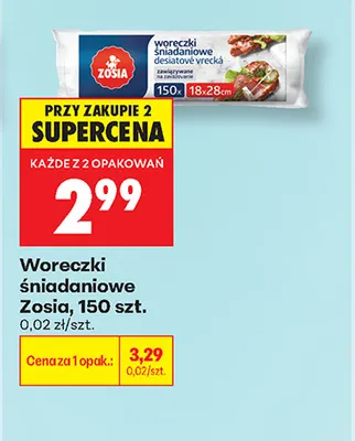 Woreczki śniadaniowe Zosia promocja w Biedronka