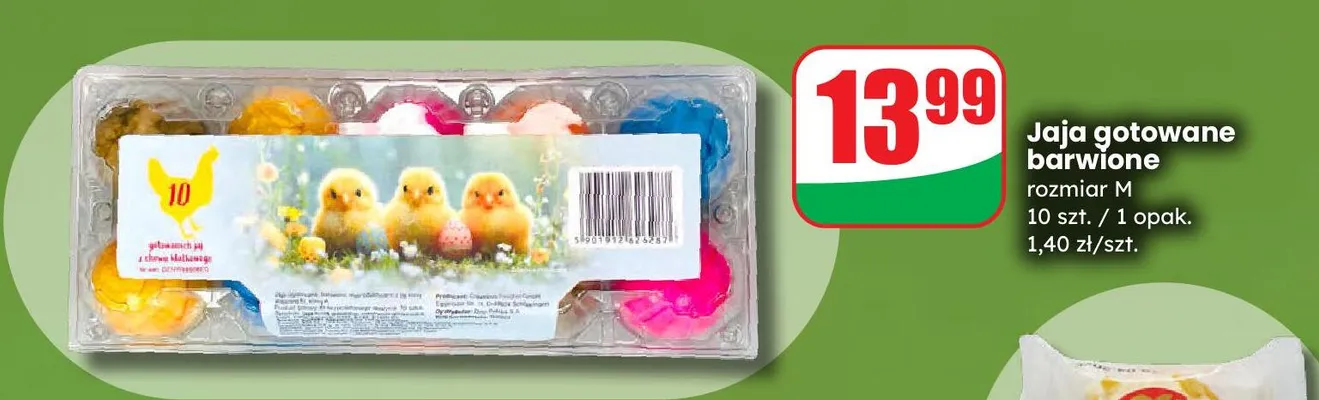 Jaja gotowane barwione rozmiar M promocja w Dino